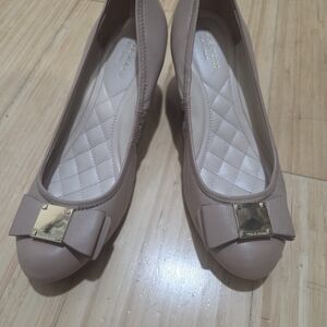 Cole Haan Elegant Beige Bow Flats